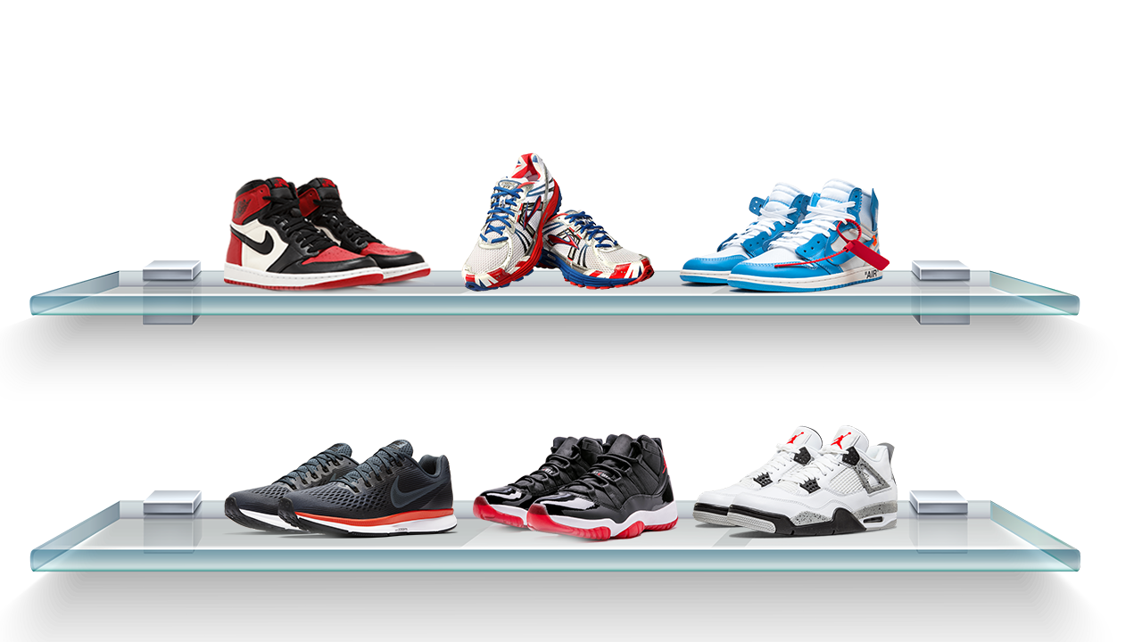 Shoes from kith store displayed. These shoes build hype through social engagement marketing for kith build an audience.