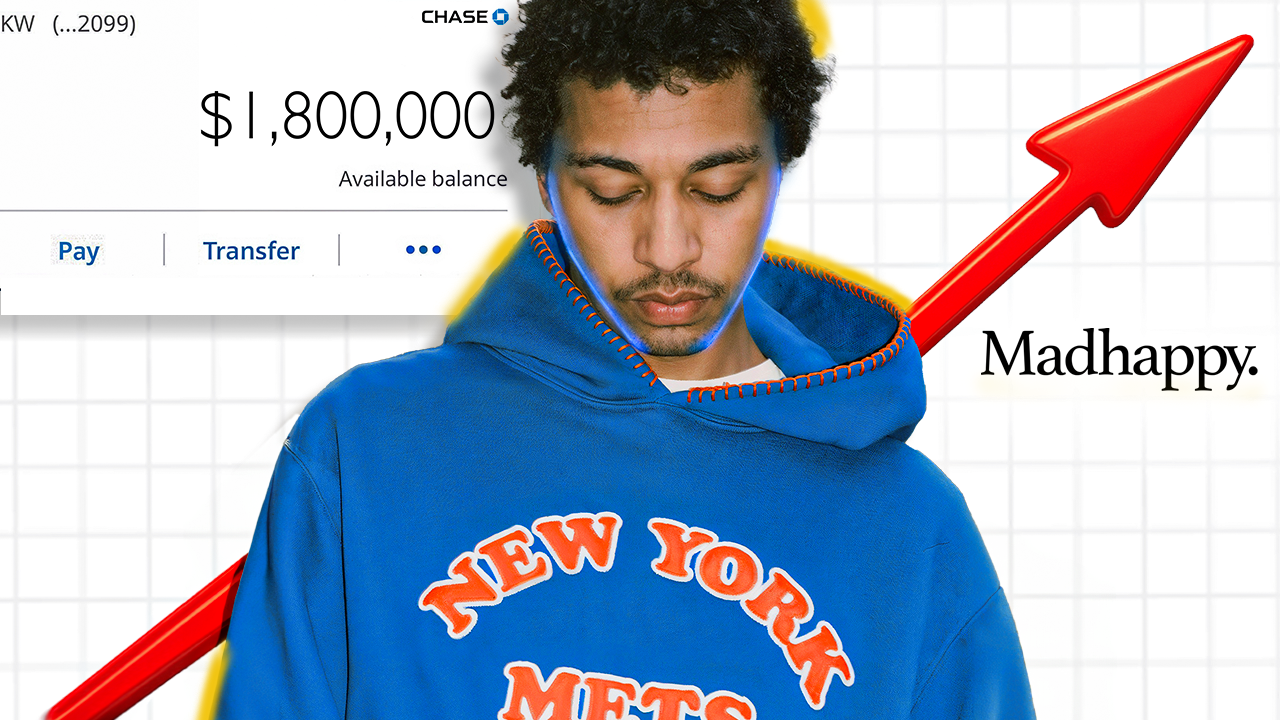 This is a model wearing Mad happy clothing brand. This is the photo of the blog How to grow your clothing Brand in 2025.
