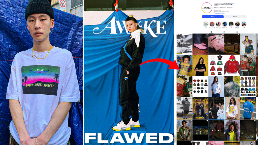 This is a photo showing awake ny which is the brand I spoke out. I am explaining How to market your own clothing brand in the video as well as for this blog as well.