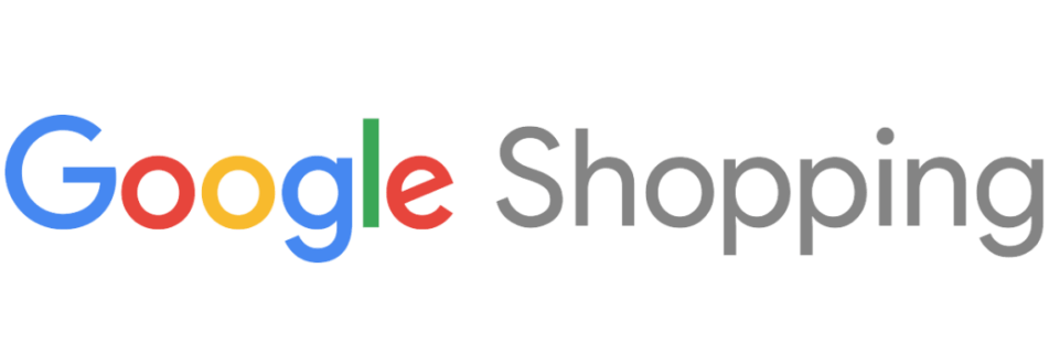 Google Shopping text with a transparent background. This is one of the main platform we use for our Ecommerce SEO Services.